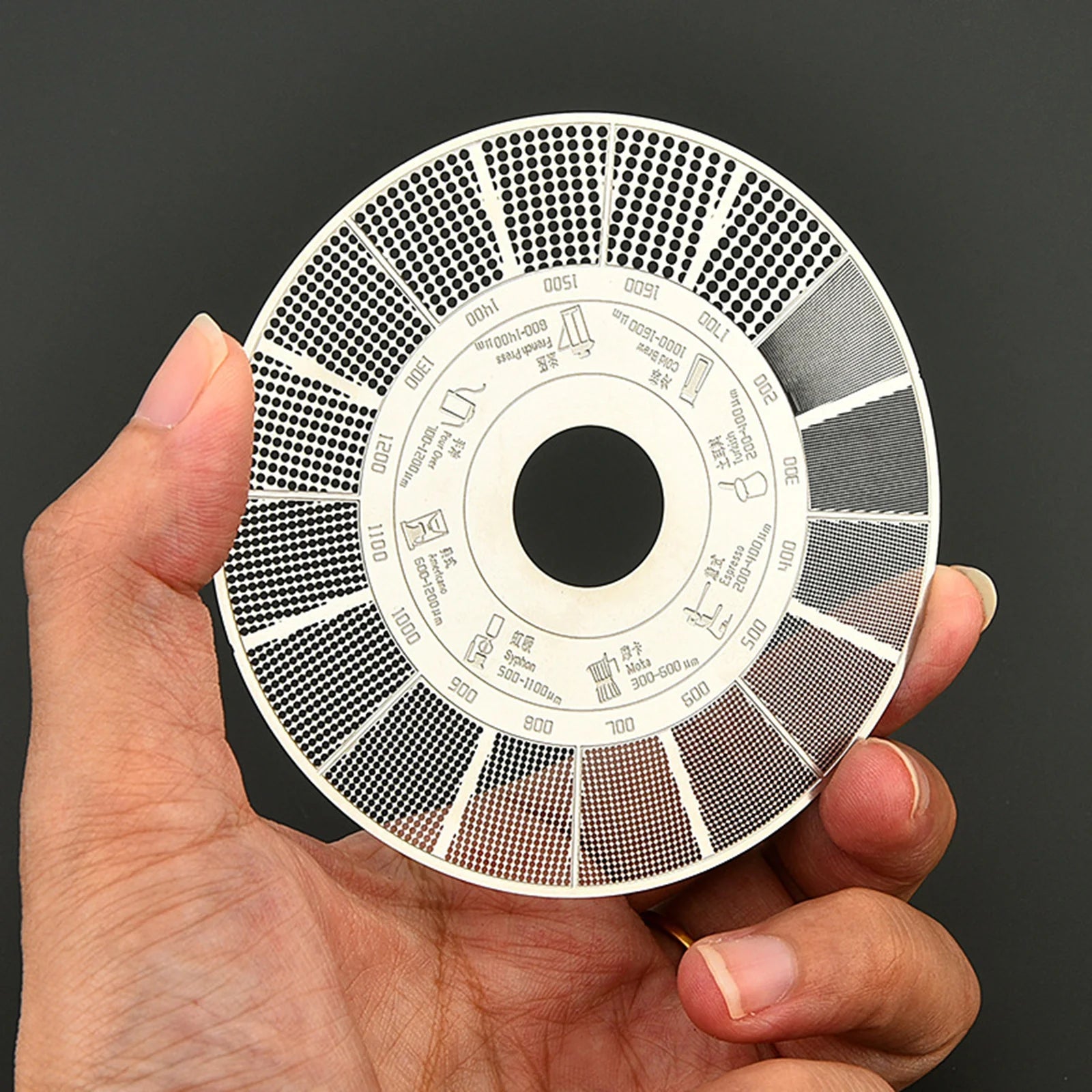 Grinding Thickness Reference Comparison Card Grinder Powder Scale Qme