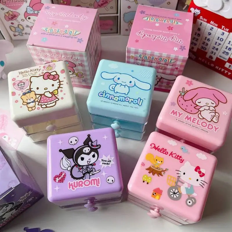 Hello Kitty Kuromi Japanese-style Cartoon Desktop Organizer Cute Mini Qme