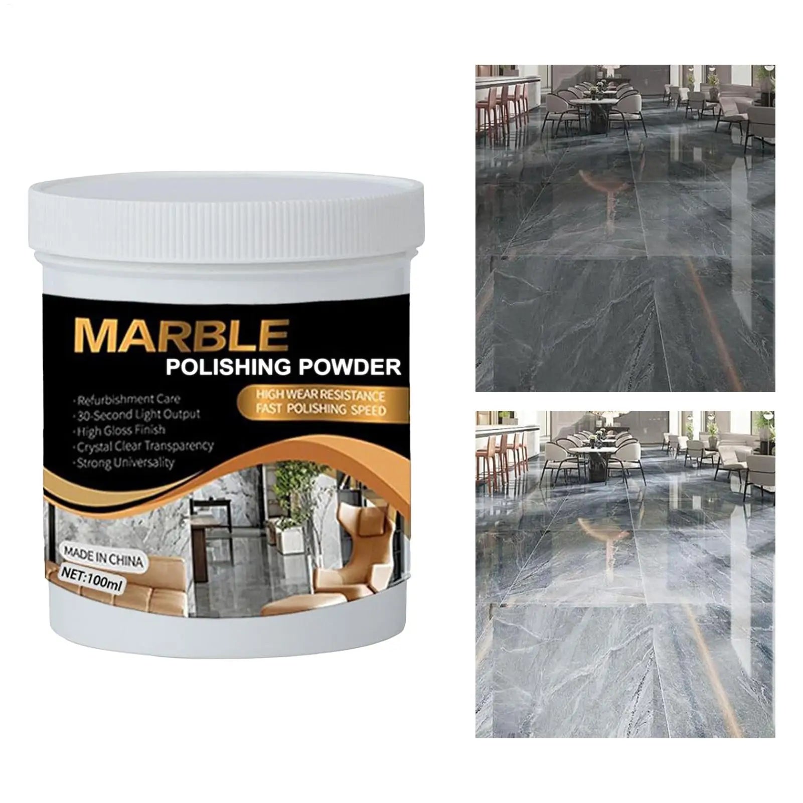 Granite Polishs 100ml Stone CountertopPolish Marble Cleaner Deep Cleaning Restorer Polishing Supplies For Porcelain Shower Sink Qme