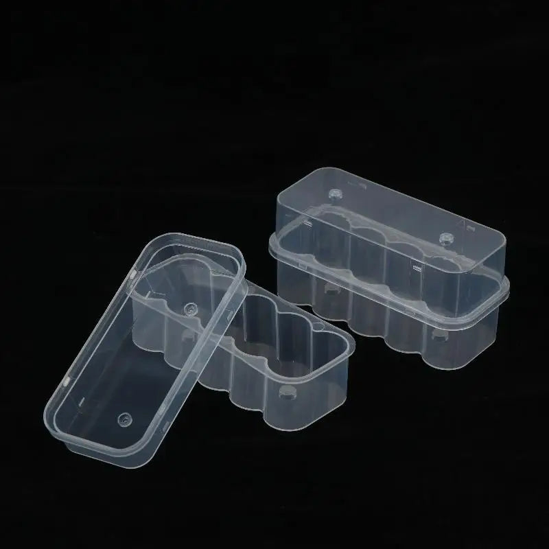 10-Slot Vial Storage Case Stackable Plastic Clear Microtube Box Qme