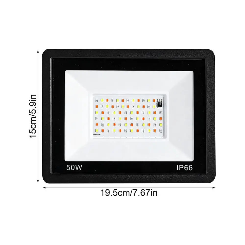 Exterior Flood Lights RGB Changing Patio Lighting Remote Control Qme 50W China Mainland
