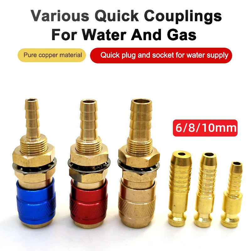 Cooled Gas Adapter Connector Clamp Welding Machine Quick Fitting Female Male Water MIG TIG Welding Torch Tools Welder. Qme