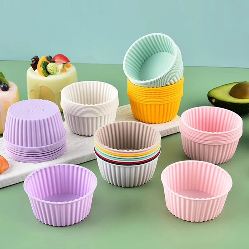 2Pcs Silicone Cake Mold For Muffin Cupcake Baking Food Grade Silicone Bagels Pan For Baking Non Stick Mini Cupcake Mould Qme