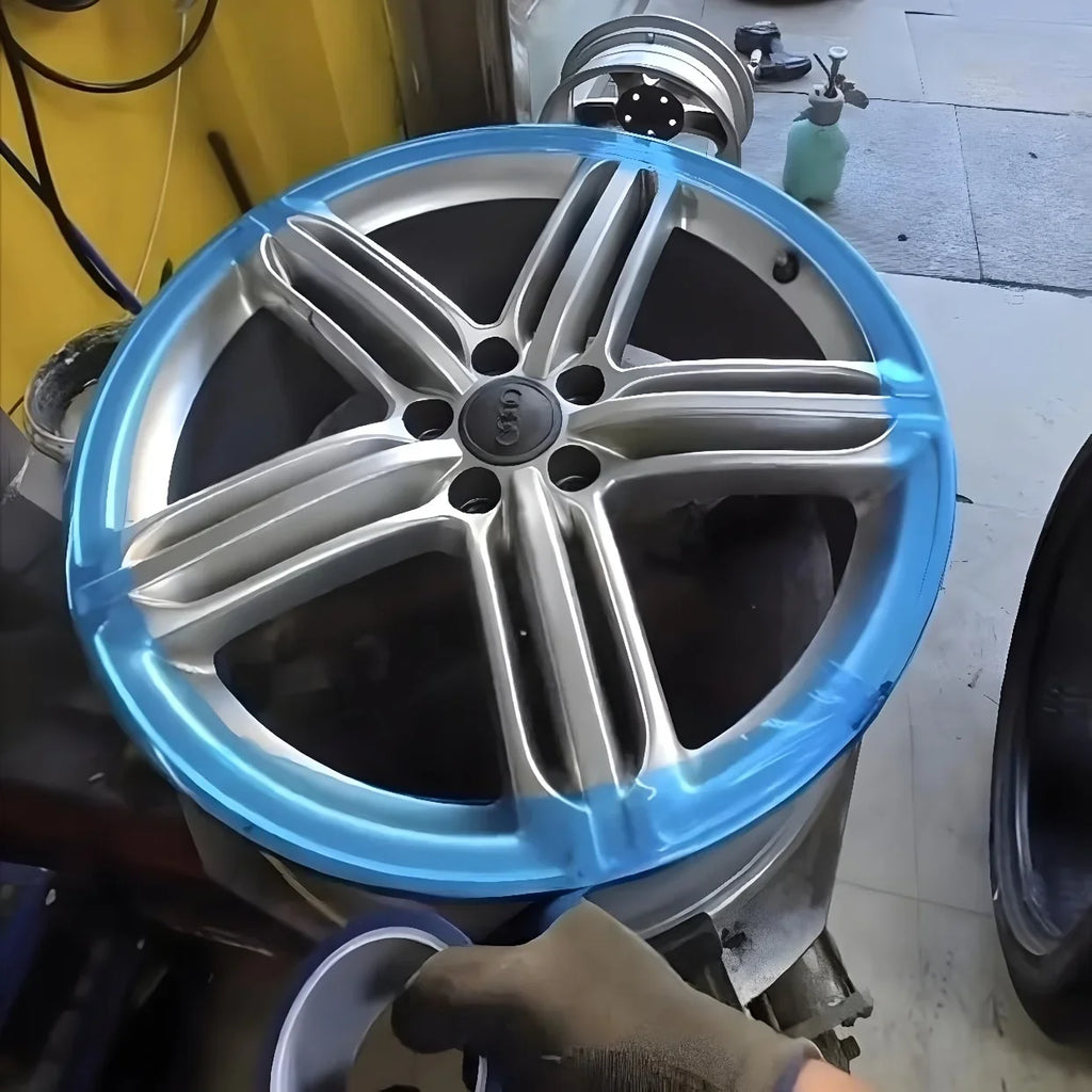 Blue PE Protective Film Tape - No Residue, Scratch-Free Hub & Rim Protection, Ideal for Glass, Stainless Steel, Furniture Qme