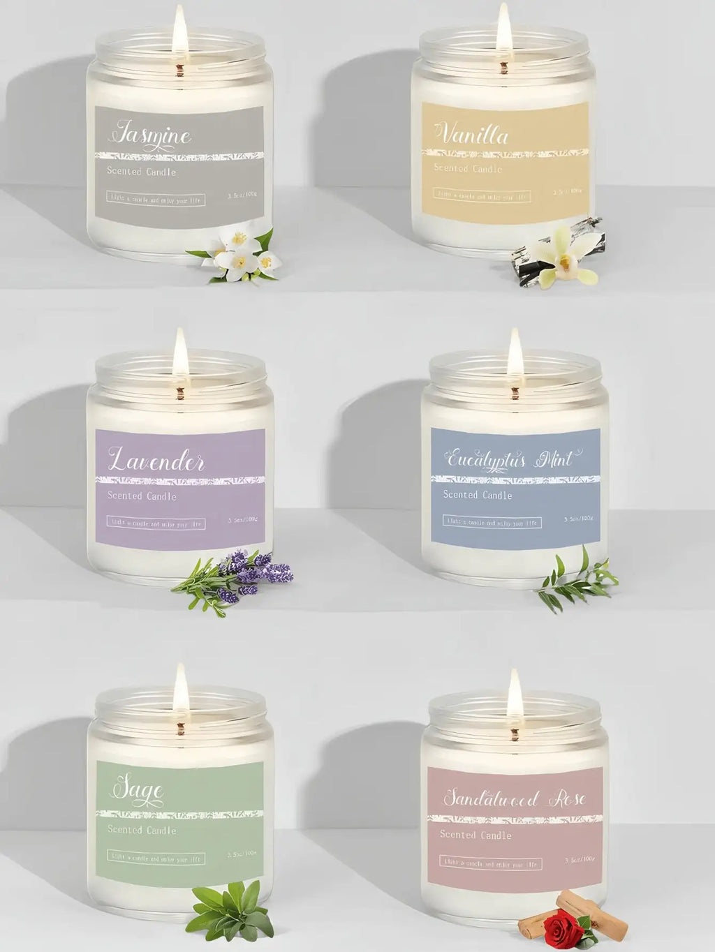Scented Candles Canned Long-lasting Fragrance Essential Oil Suitable Qme