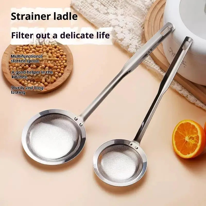 Grease Foam Filter Handle Kitchen Tool Stainless Steel Fine Mesh Fat Qme