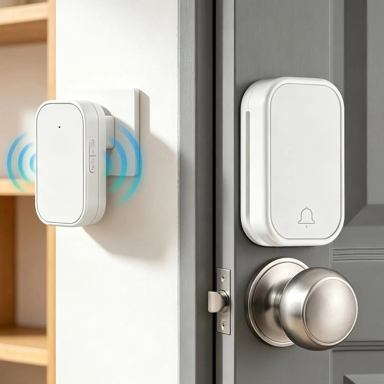 Electronic Door Bell Wireless Cordless Waterproof Adjustable Volume Qme