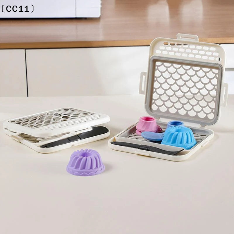 Silicone Mesh Box Dishwasher Cutlery Basket Bottle Parts Storage Qme