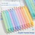Dual Tip Highlighters Pens 12 Colors Bible Pens No Bleed With Soft Tip Aesthetics Pens Markers Kawaii Stationary For Students Qme 12 colors