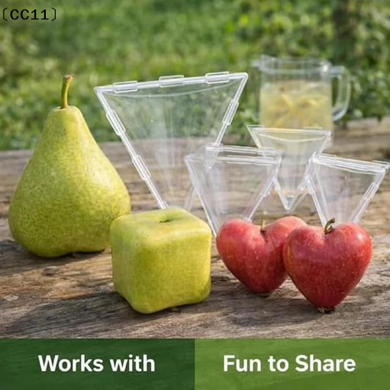 Mini Cube Triangle Fruit Shaping Mold Reusable Transparent Plastic Qme
