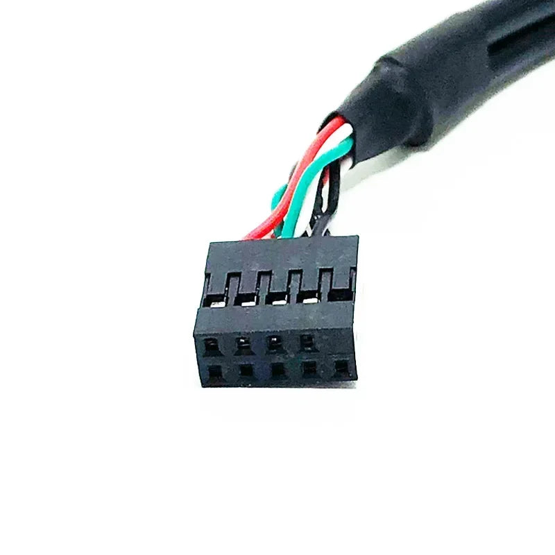 A Female To Internal 9 Pin Header Adapter High Speed 30cm/1FT 2 Dual Port USB PCB Motherboard Cable for PC MainBoard Qme