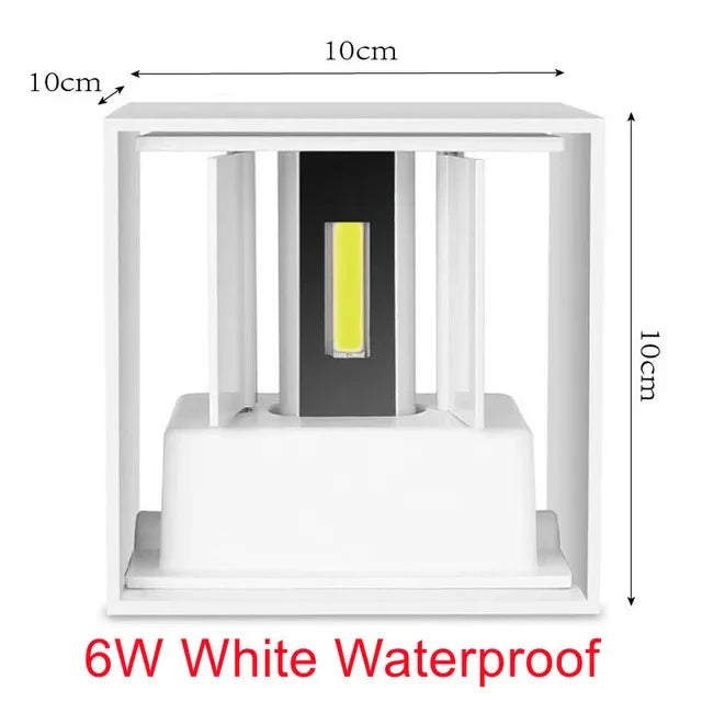 LED Outdoor Wall Light Interior Home Decor Wall Lighting AC85-265 Exterior Wall Lamps for Garden Yard IP65 Waterproof Porch Lamp Qme White-6W Warm White (2700-3500K)