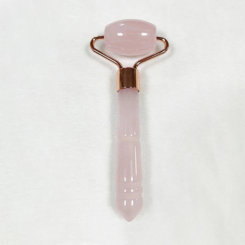 Single Headed Massage Gua Sha Jade Facial Roller Face Lift Up Skin Qme Pink