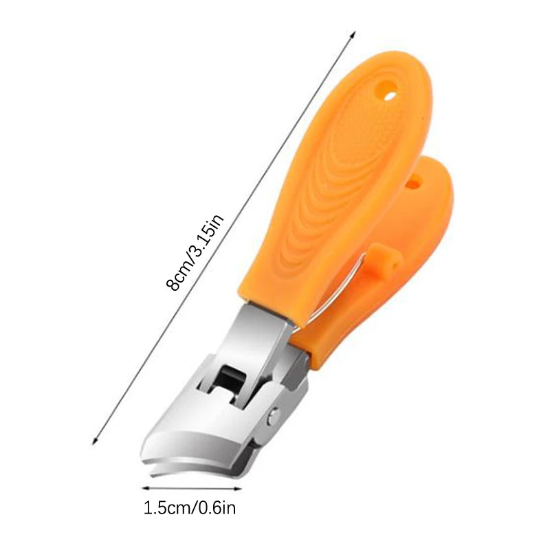 Large Jaw Openning Nail Clipper Thick Hard Slanted Cutter Stainless Qme