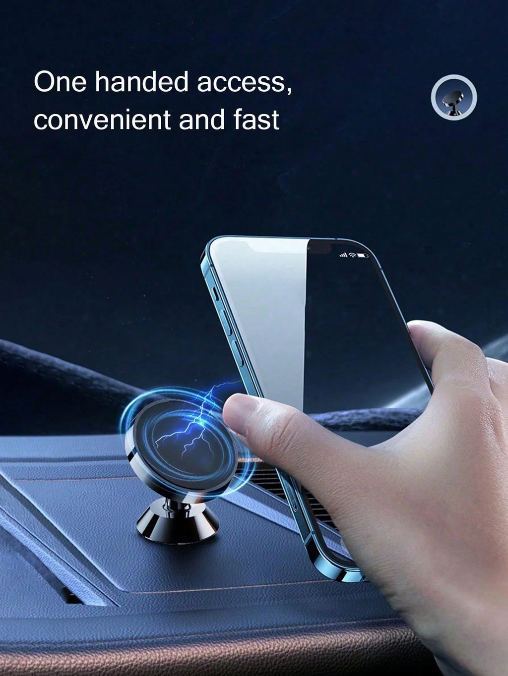 360 Rotatable Magnetic Car Phone Holder Universal Dashboard Mount Gps Qme
