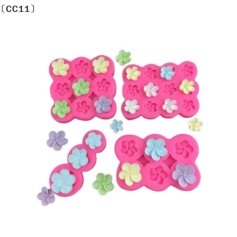 3 6 9 12Grids 3D Flower Silicone Mold DIY Cake Decorations Mousse Qme