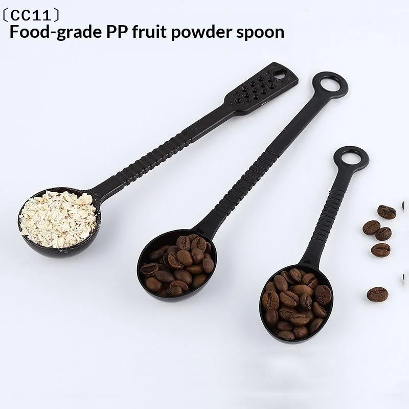 Baking Tools Measuring Spoon Non-slip Long Handle Coffee Black Scoop Qme