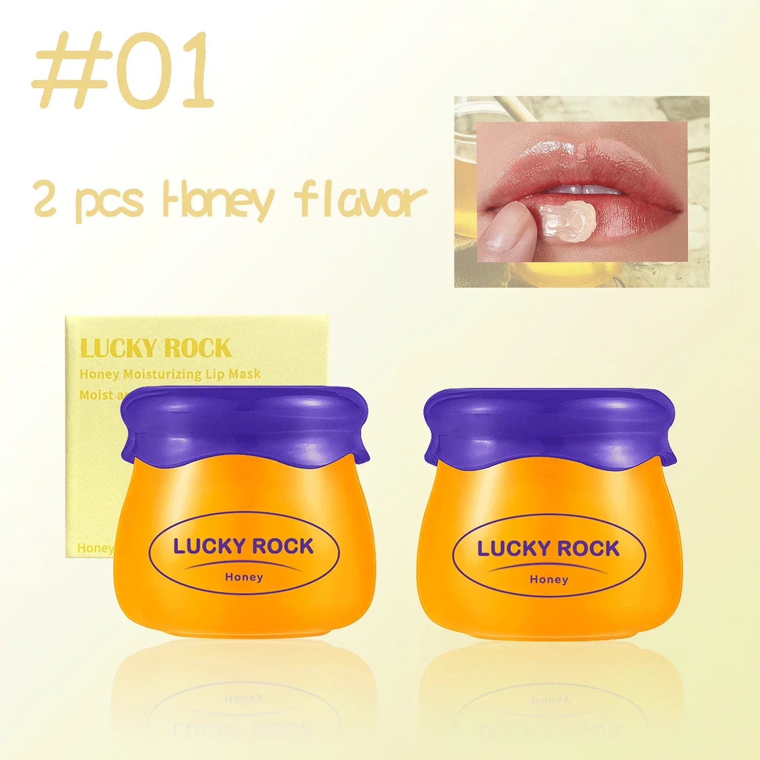 Honey Lip Mask Balm Moisturizing Exfoliating Nourishing Waterproof Qme 01 2pcs Honey