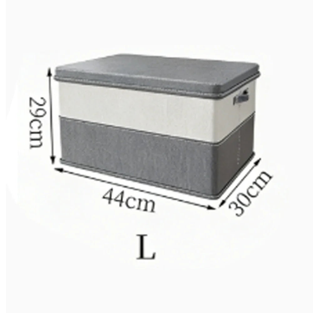 Foldable Large Capacity Storage Bin for Clothes & Quilts Collapsible Wardrobe Organizer Box for Toys Bedding & Home Qme L