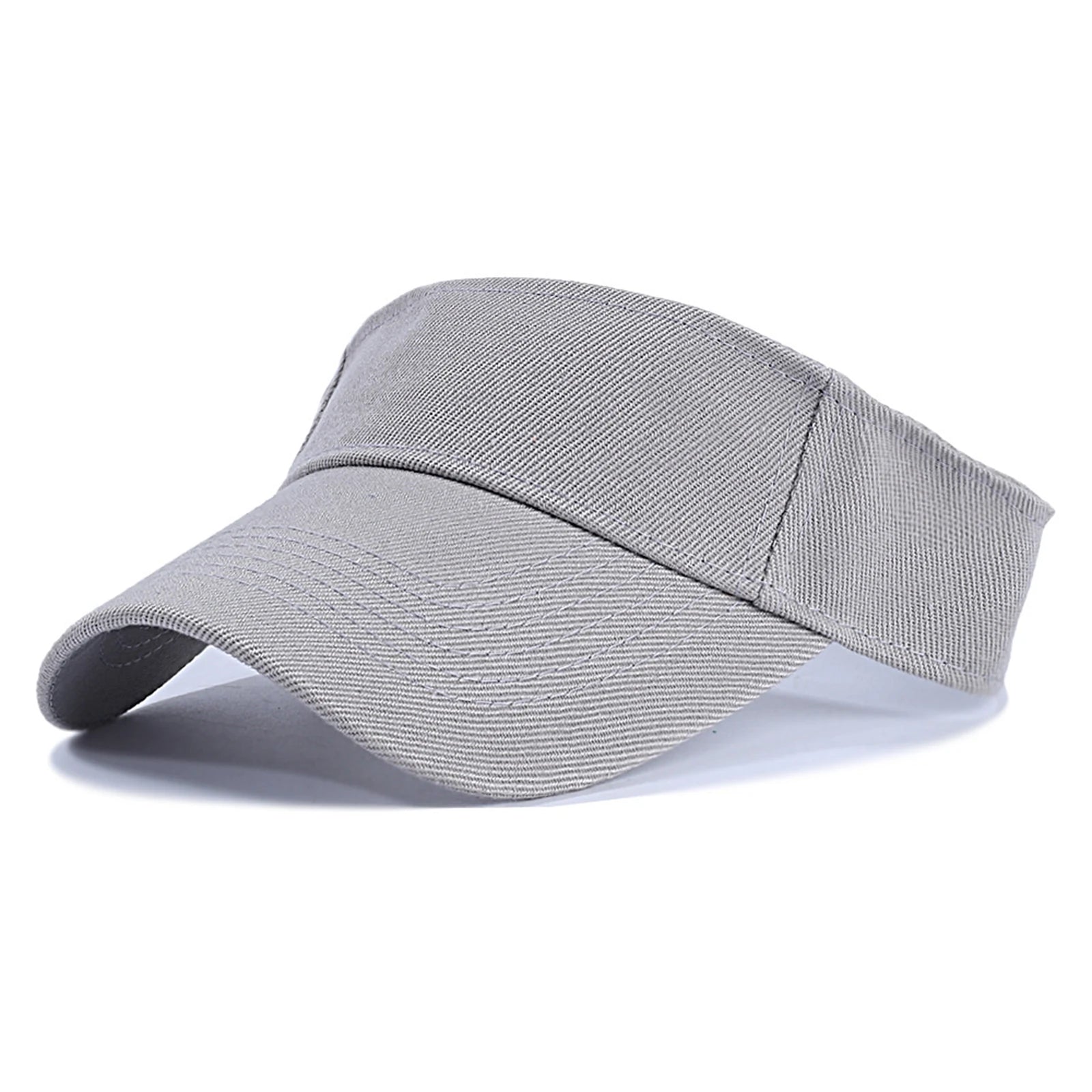 Men and Women Empty Top Sports Hat Running Hiking Sun Protection Cap Solid Color Fashion Casual Outdoor Hiking Sun Shaded Cap Qme Gray One Size