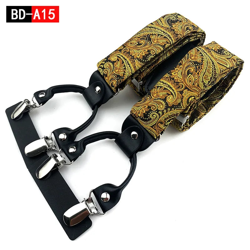 Men's Suspenders Strong Clip Adjustable Y Shape Back Costume Tuxedo Qme cl-1