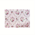 Pastoral Pink Rose Printed Soft Breathable for Girls Dress Apron Cushion Cover，for quilting, sewing, splicing, and DIY crafts Qme 1PC 63 inch X 39.37 inch