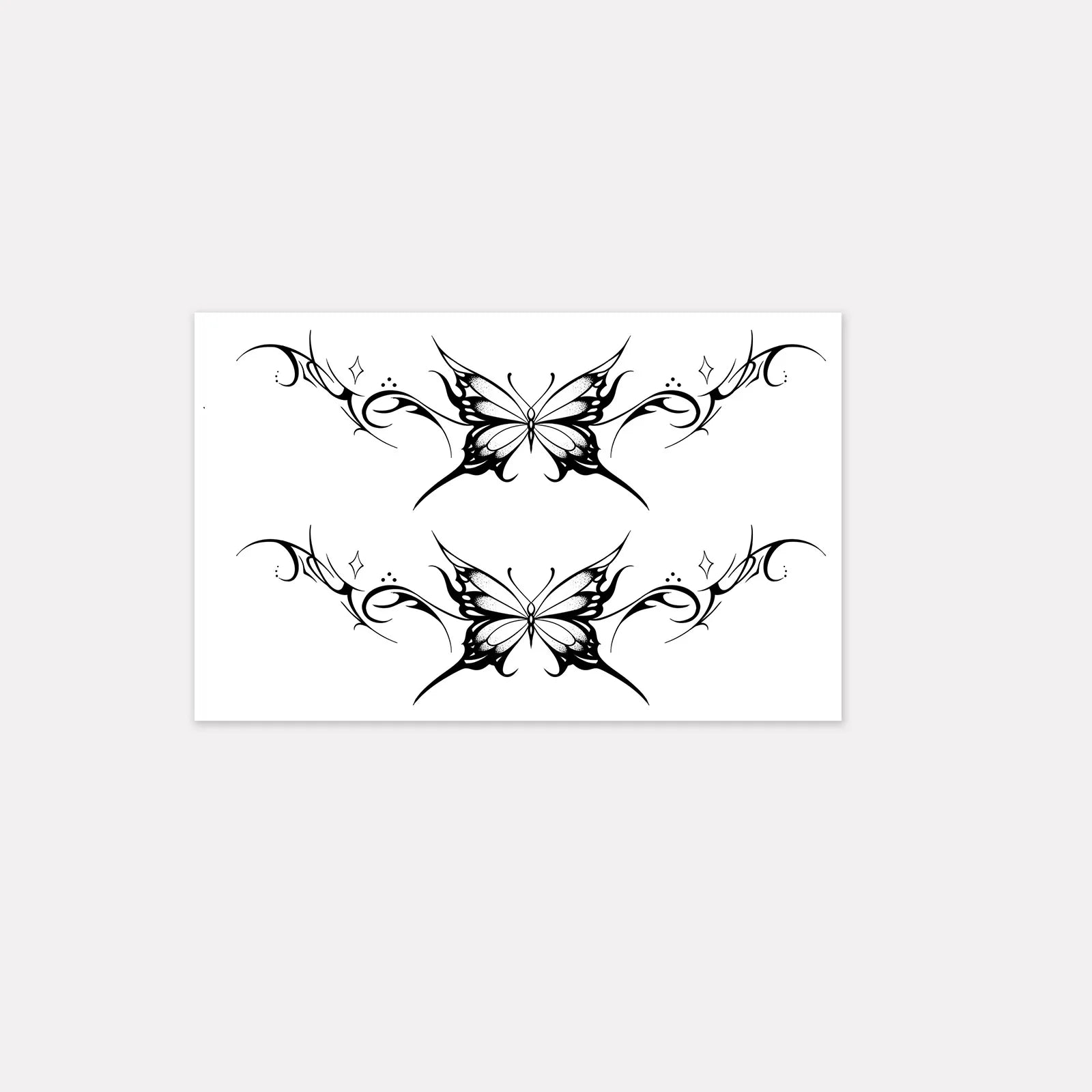 Dark Butterfly Waist Spine Tattoo Sticker Waterproof Long Lasting Women Lower Back Advanced Simulation Tattoo Qme