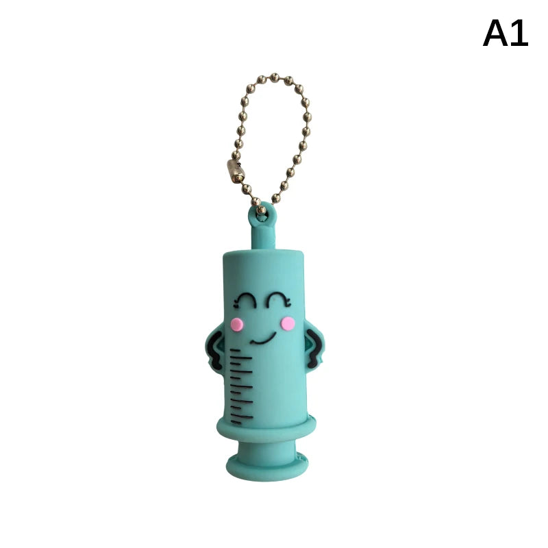 Syringe-shaped Ampoule Bottle Opener Keychain Nurses Doctors Qme A1