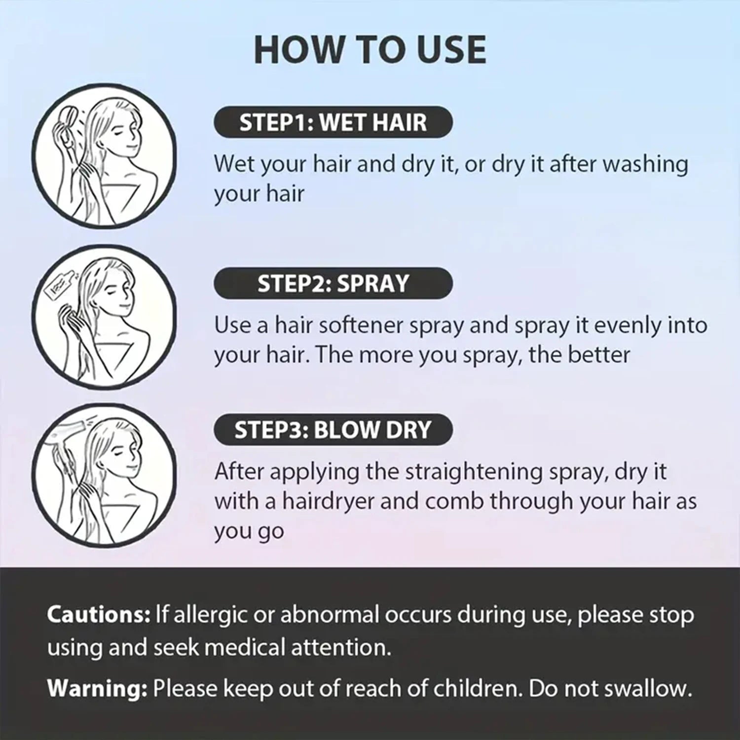 100ml, Hair Care Spray, Innovative Technology for All-Round Care, Creates a Natural Lotus-Like Feel, Residue-Free Texture, No-Wash Long-Lasting Styling and Volume Qme