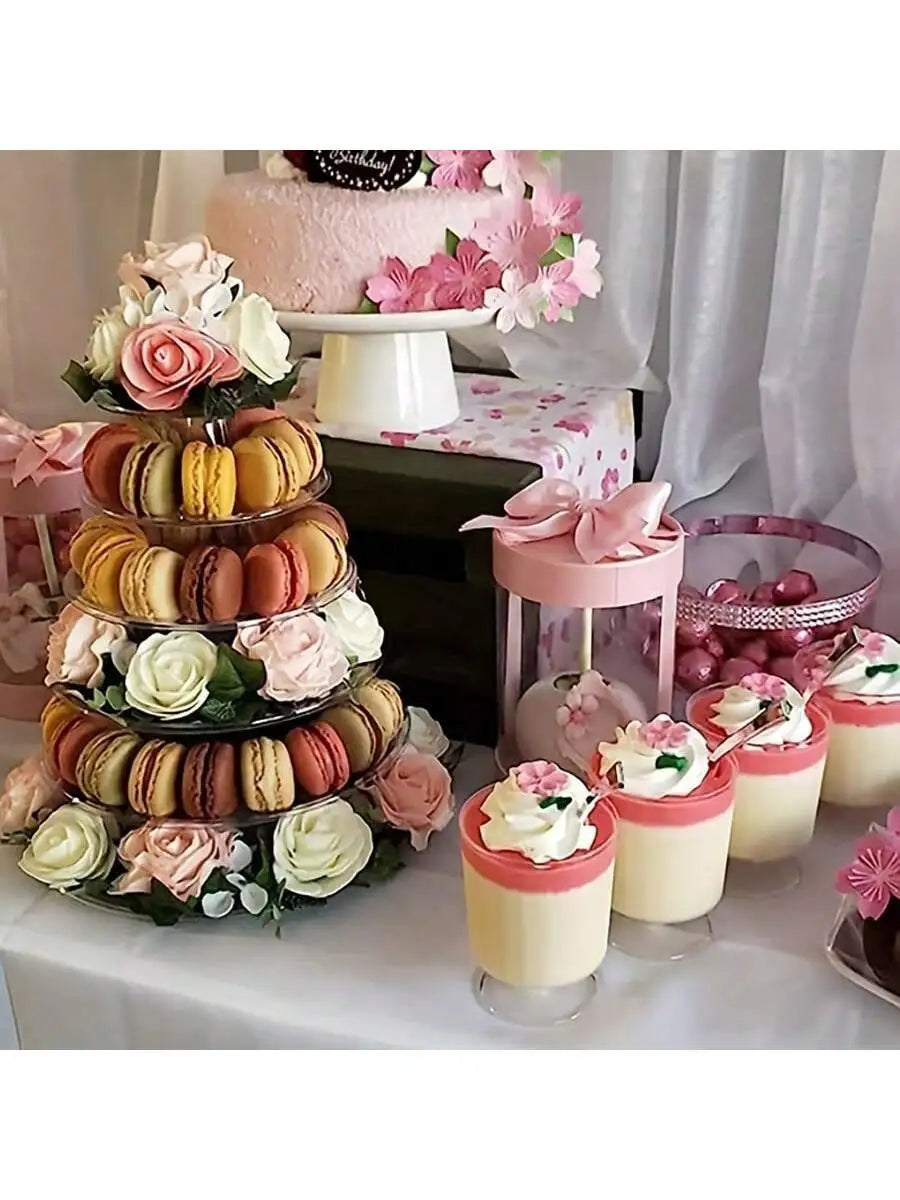 4 6 Layer Macaron Dessert Luxury Pastry Display Rack Paper Cup Cake Qme
