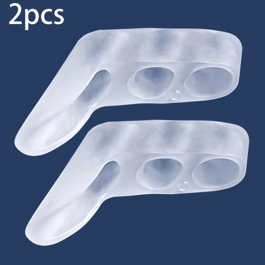 Toe Separators, Universal Fit for Men and Women, Multi-Purpose Foot Care for Various Foot Shapes, Comfortable Toe Straighteners Qme transparent 1pair