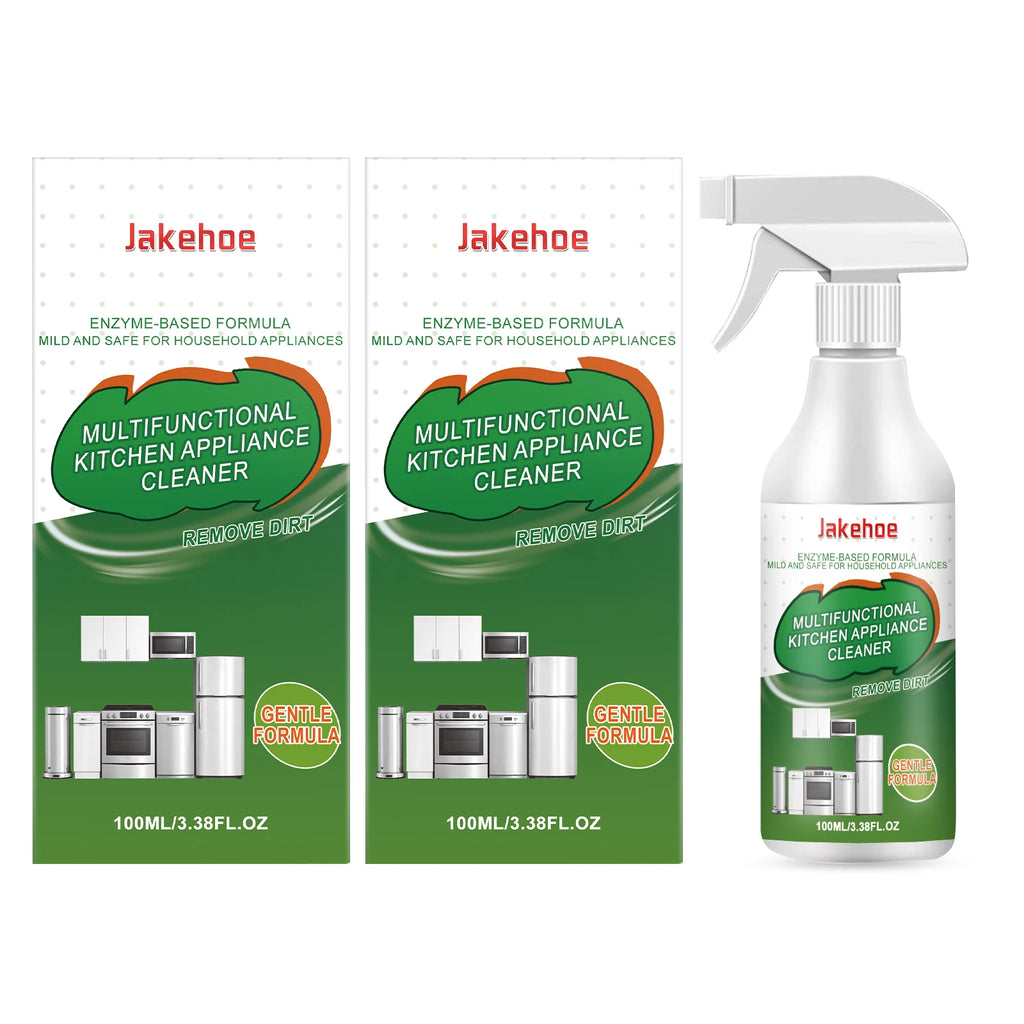 Multi Functional Degreaser Dissolve Stubborn Oil Stain Reduce Odor Restore Gloss Brightening Freshing Kitchen Appliance Cleaner Qme 2 x 100ml Boxed