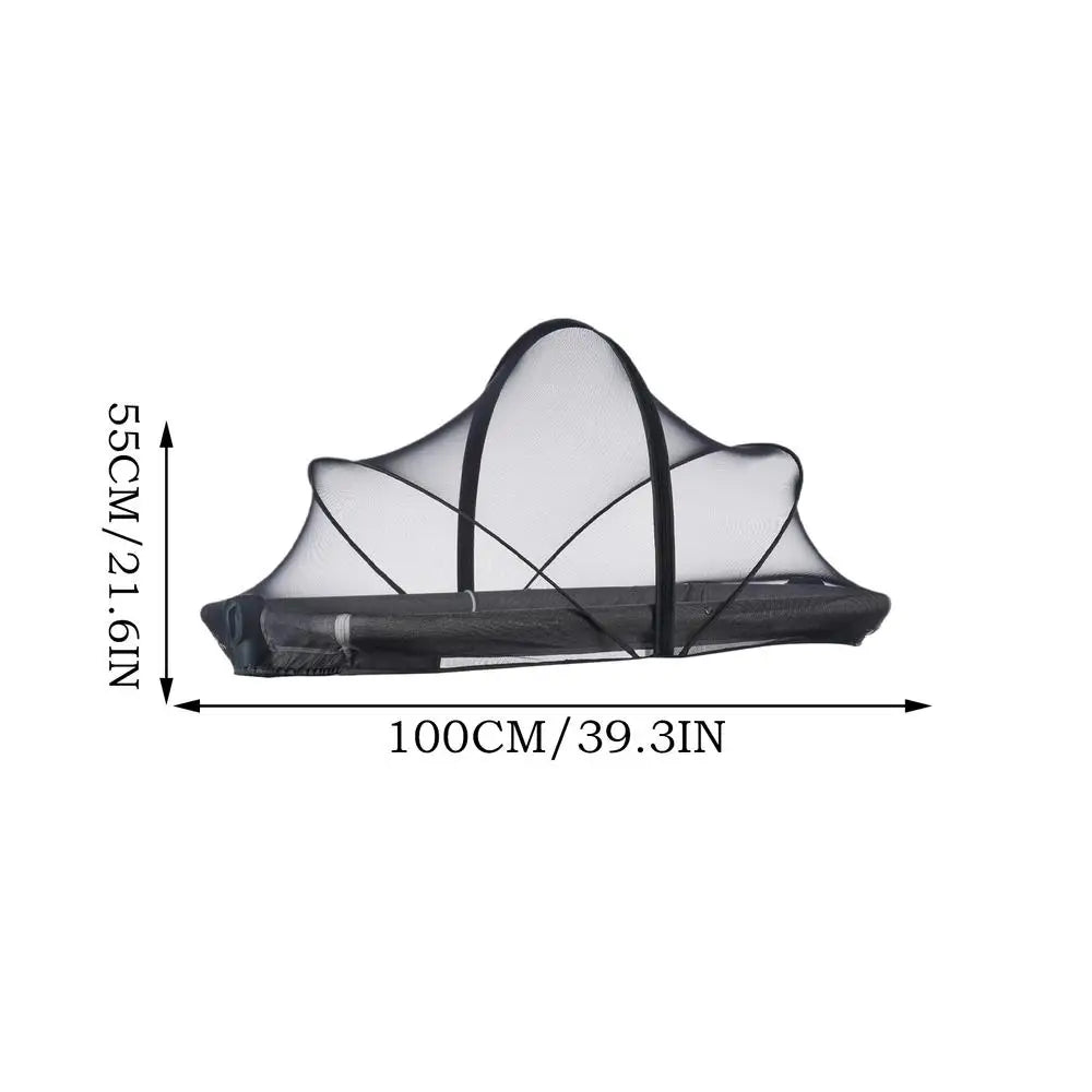 Bassinet Cover Bassinet Netting Cover Foldable Mesh Portable For Bedside Sleeper Stroller Playard Toddler Hammock Co-Sleeping Qme Black