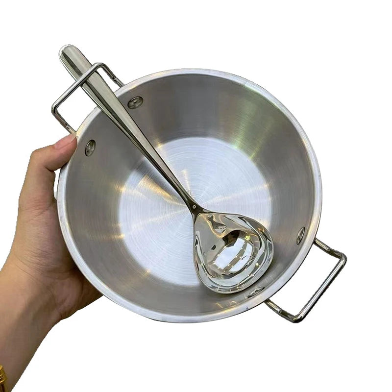 Cookware Saucepan Dry Pots Handle Kitchen Stainless Steel Seafood Qme