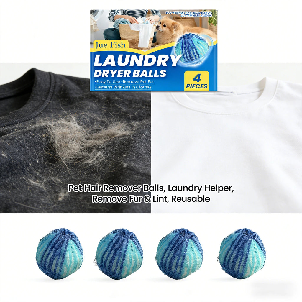 Laundry Pet Hair Removal Ball Effectively Remove Pet Hair Clean Clothes Gentle Reusable Household Portable Fabrics Cleaning Ball Qme