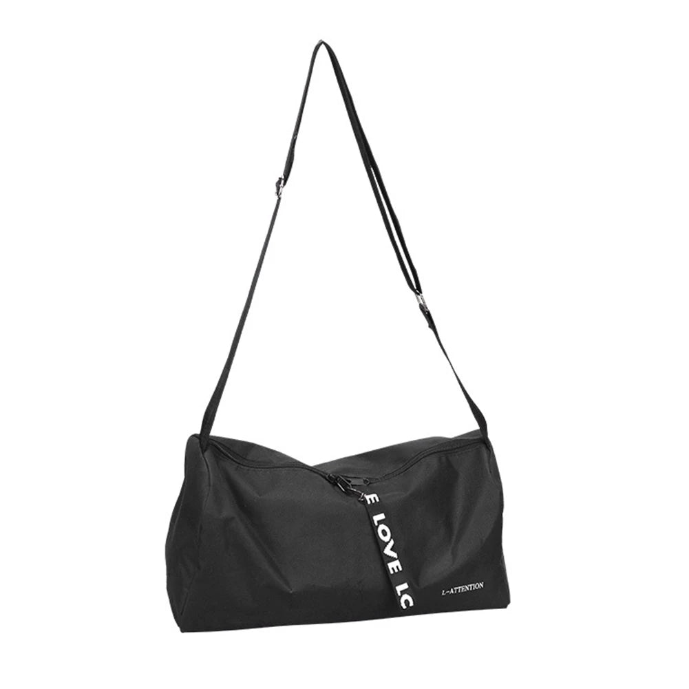 Portable Outdoor Fitness Gym Bags Multifunction Fashion Sport Gym Storage Bag 600D Nylon Adjustable Strap for Men Women Qme black color
