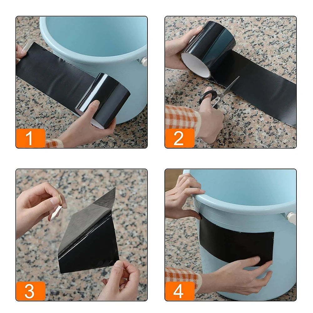 5-30cm Width Waterproof Repair Tape Super Strong Adhesive Quick Seal and Patch Leaks Heavy Duty Tape for Plumbing Pool Repairs Qme