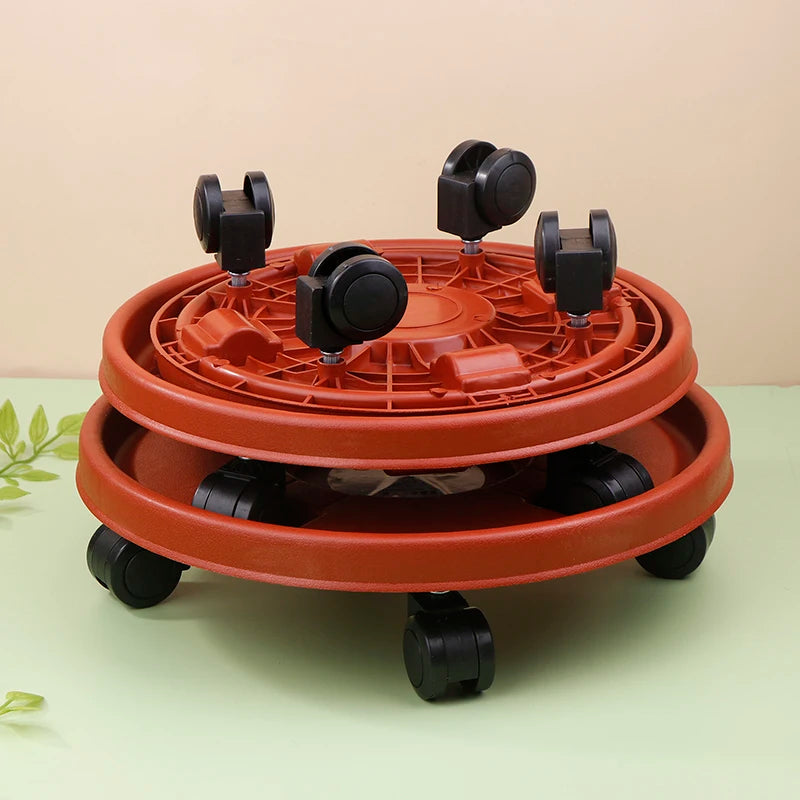Base Rack Movable Rolling Potted Plant Stand Rollers Universal Flower Qme