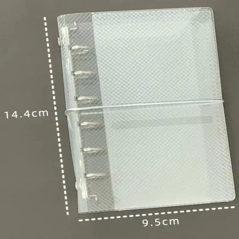 M5 A6 Diagonal PP Three Fold Loose Notebook Cover Mini Portable Qme A7 White