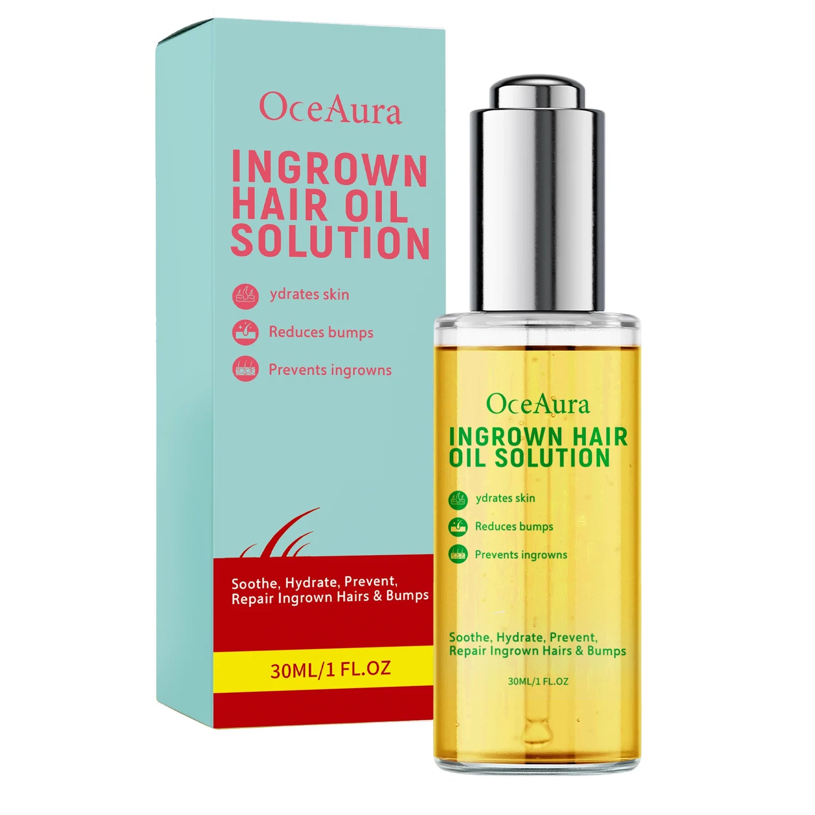 Oceaura Body Care Oil After Hair Removal Reduce Bumps Soften Cuticles Qme 30ml Boxed