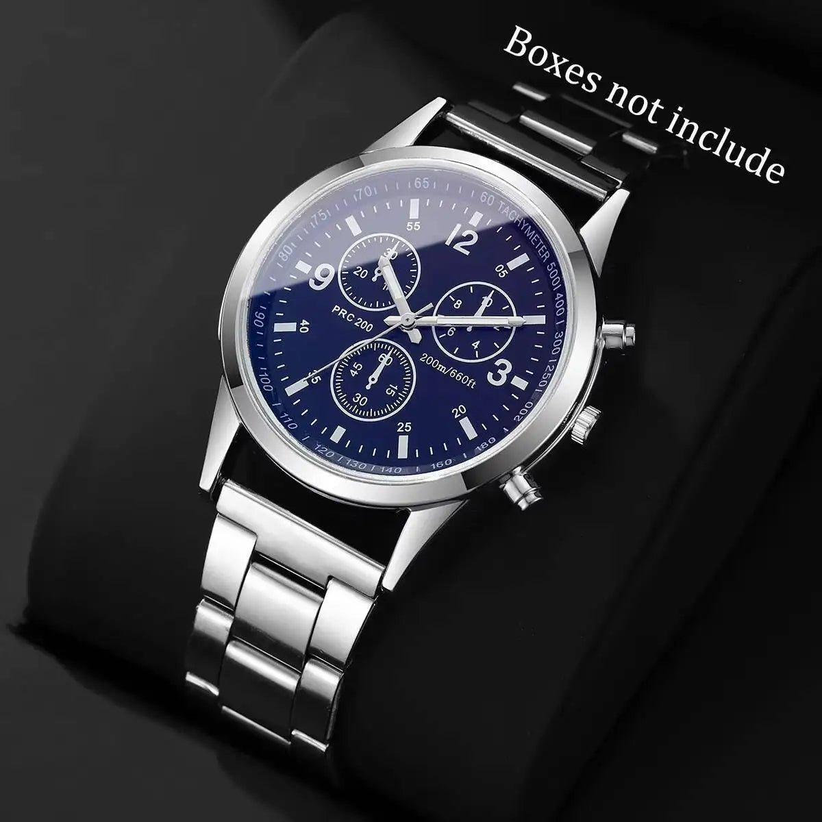 Relógio Quartz Aço Inoxidável para Homens, Relógios De Negócios, Banda Qme black