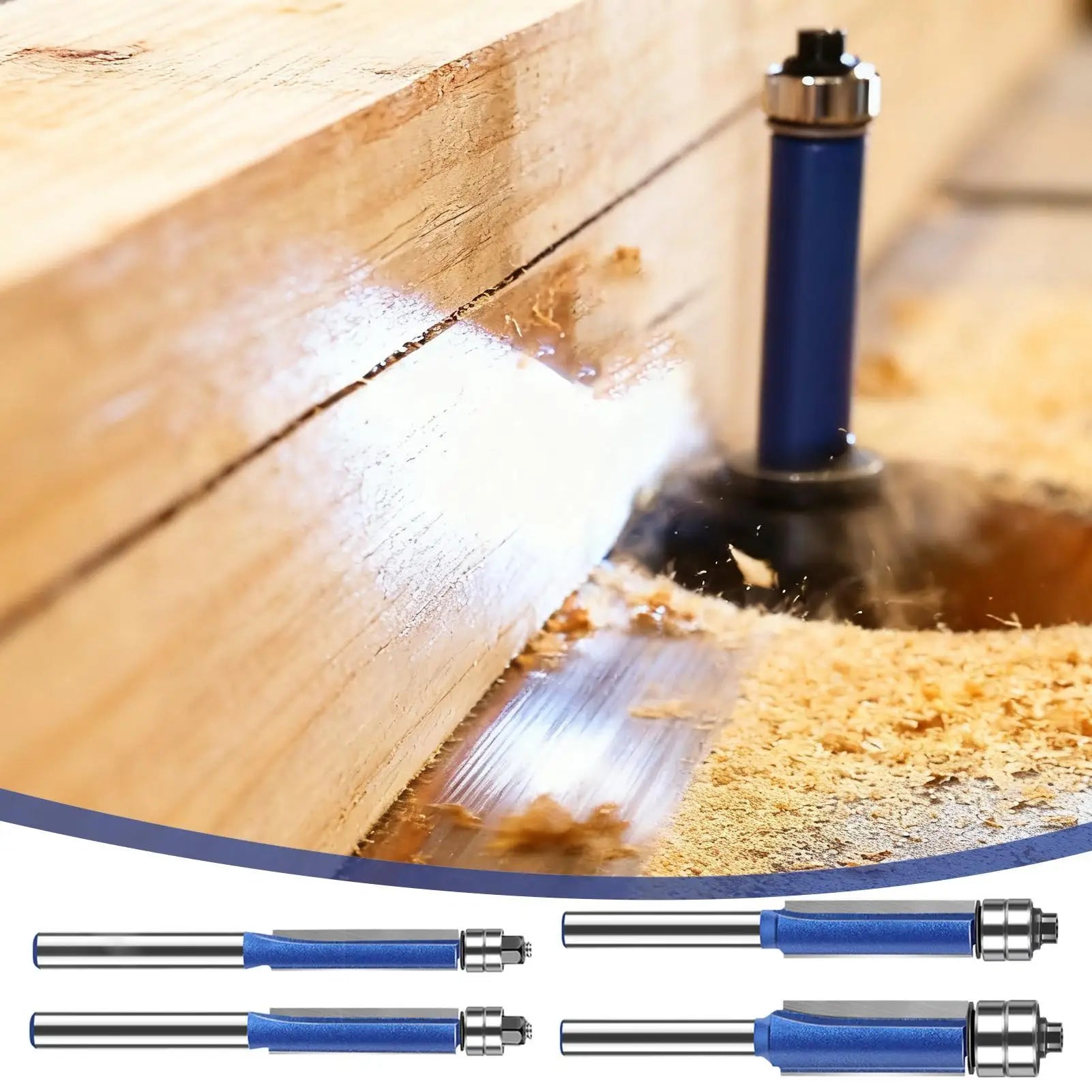 Router Flush Trim Bit Precise Trimming Tool Bits Laminate Woodworking Qme