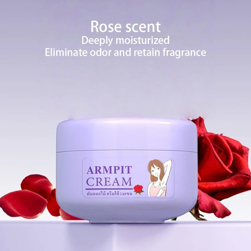 Herbal Deodorant Solid Underarm Balm Antiperspirant Natural Refresh Qme Rose Scent