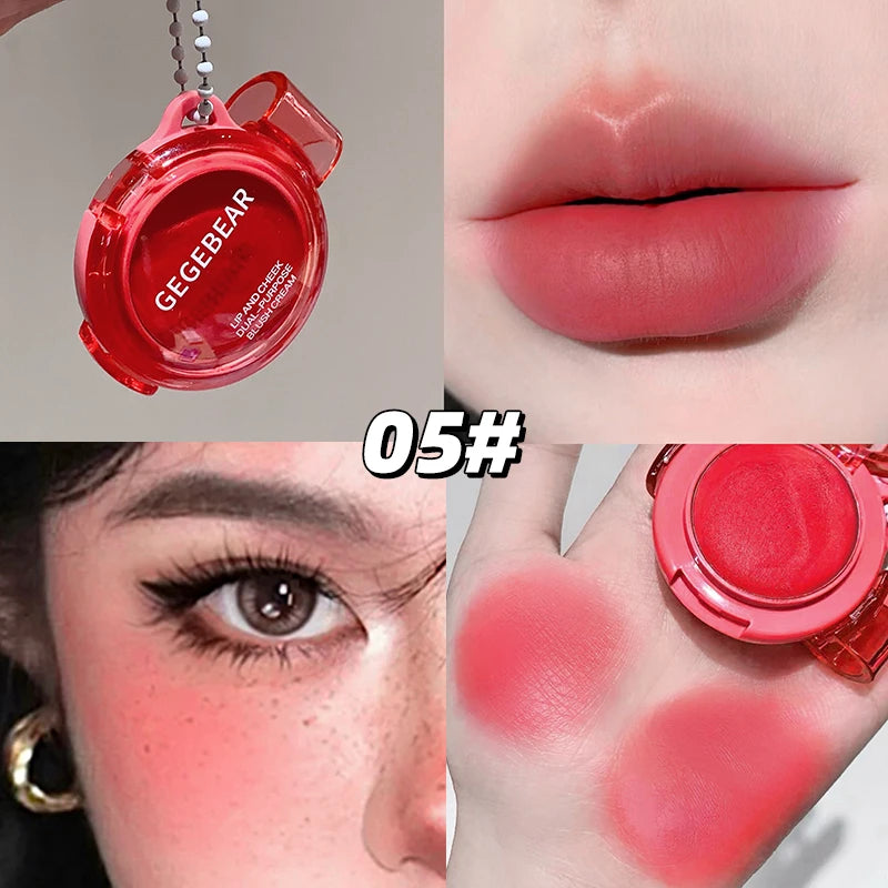Gege Bear Multi-use Matte Blush Cream Dual Purpose Lip Cheek Tint Qme GX2075-05