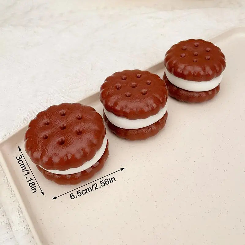 Squishy Sandwich Cookies Squeeze Fidget Toy Stress Relief Tool Slow Qme