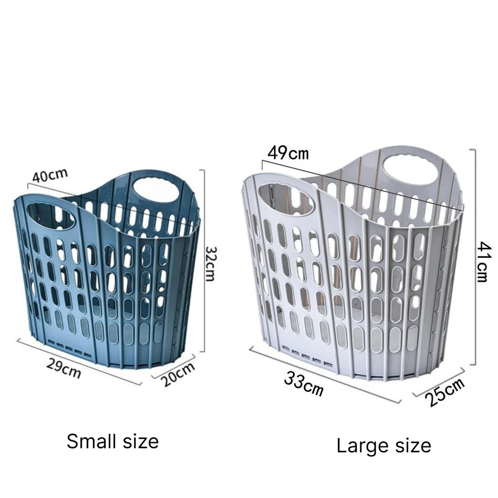 B 1pc Foldable Laundry Hamper, High Capacity & Portable, Durable Fabric, Space Saver, Collapsible Basket, Bathroom Organizer Qme