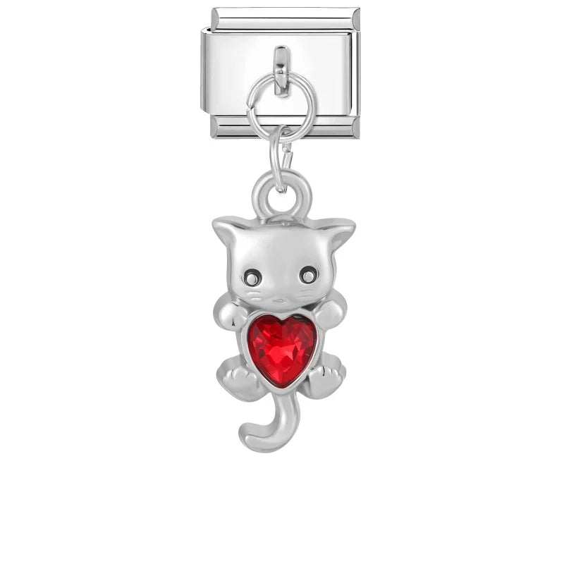 2026 Fashion Sliver Sunflowers Pendant Italian Charm Link Fit