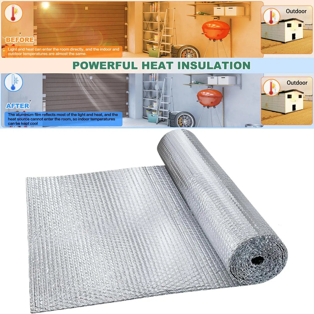 Reflective bubble insulation board aluminum foil bubble shielding Double Reflective Insulation Roll for RV Roof Garage Door Qme