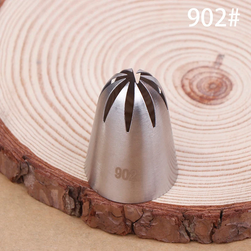 Stainless Steel Cake Decorating Tips Large Close Star Piping Nozzle Qme B