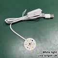 Rechargeable Wooden LED Light Base Rotating Display Stand Art Lamp Qme White light 1M